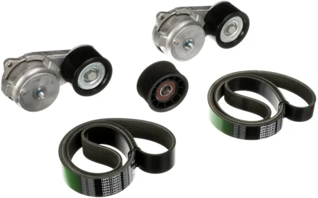 Multi-V-belt set with tensioner fits: RVI KERAX, PREMIUM 2 DXi11 10.05- Gates K028PK1438HD