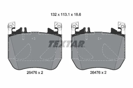 Brake pad set TEXTAR 2647602