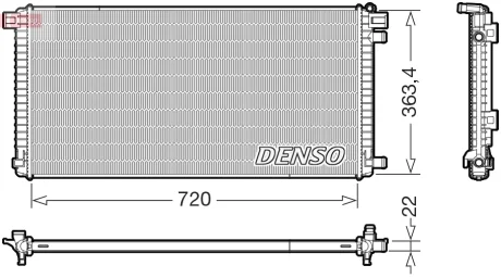 Engine radiator DENSO DRM02051