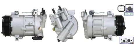 Компресор кондиціонера DS DS 3, CITROEN C3 II, DS3, PEUGEOT 2008 I, 208 I, 208/HATCHBACK, 3008 I, 5008 1.0-1.6 11.09-12.19 ELSTOCK 510944