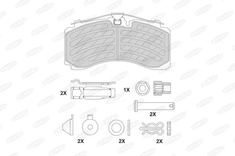 Brake pad set BERAL 2931935004105393
