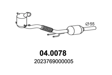 Catalytic converter ASSO 040078