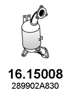 Diesel particulate filter ASSO 1615008