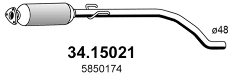 Diesel particulate filter ASSO 3415021