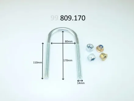 U-Болт рессоры (стремянка 170x80 M14) Ford Transit (06-), Transit (13-)/VW Amaro CS Germany 99809170