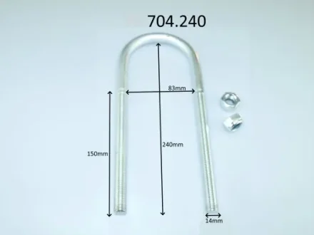 U-Болт рессоры (стремянка 240x83 M14) Ford Ranger ER/EQ (98-), ET (06-)/Toyota H CS Germany 99704240