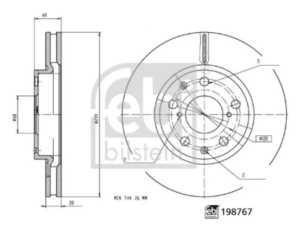 Brake disc FEBI BILSTEIN 198767
