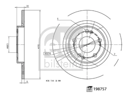 Brake disc FEBI BILSTEIN 198757