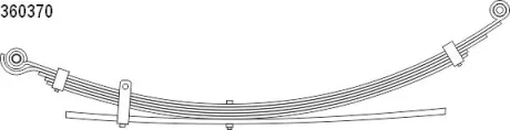 Рессора задняя (кол-во листов 5+1) 70x515/685 HD для 10.360.410.00 Mitsubishi L2 CS Germany 1036037000