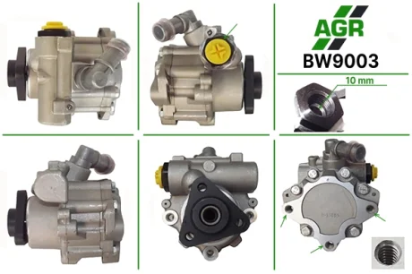Насос ГПК з механічним приводом, новий, BMW 3 E-36 90-00; 3 E-46 98-05; 5 E-34 88-96; 5 E-39 95-03, AGR BW9003