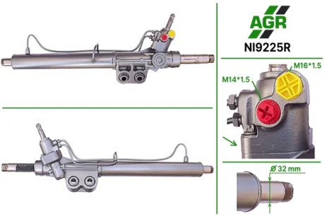 Рульова рейка з ГПК, відновлена, NISSA NAVARA 05-,NISSA PATHFINDER (R51) 08-10 AGR NI9225R