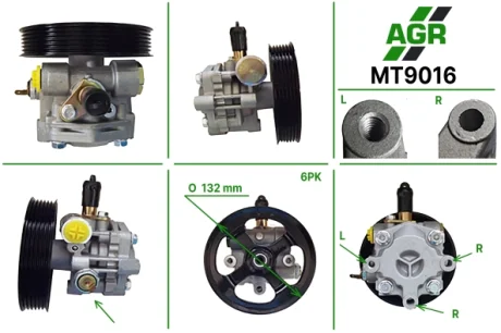 Насос ГПК з механічним приводом, новий, MITSUBISHI LANCER 2008-,OUTLANDER 2006-, PEUGEOT 4007 2007-, AGR MT9016