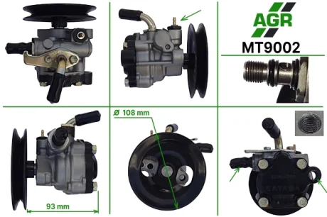 Насос ГПК з механічним приводом, новий, MITSUBISHI Galant 1988-1992 AGR MT9002