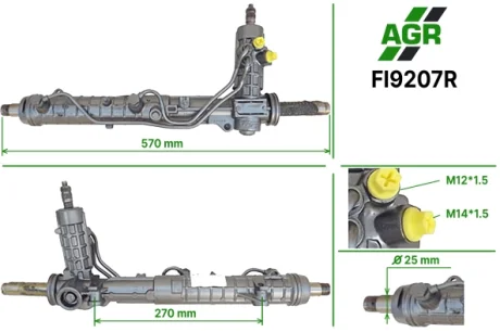 Рульова рейка з ГПК, відновлена, FIAT MULTIPLA (186) 99-10 AGR FI9207R
