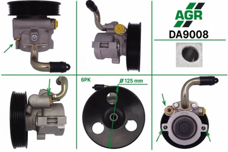 Насос ГПК з механічним приводом, новий, CHEVROLET LACETTI 2004-; DAEWOO LACETTI 2004- AGR DA9008