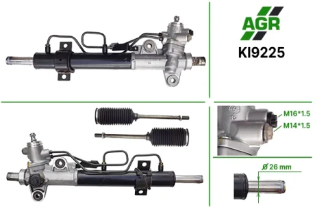 Рульова рейка з ГПК, нова, HYUNDAI COUPE (GK) 01-09,ELANTRA (XD) 00-06,ELANTRA седан (XD) 00-06 AGR KI9225
