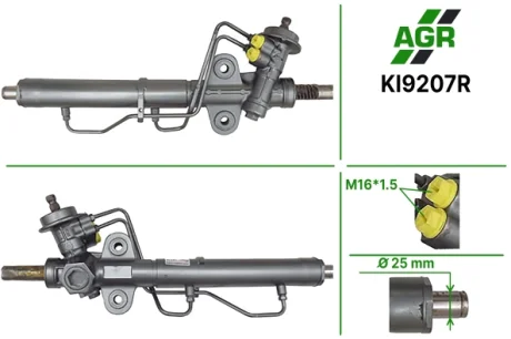 Рульова рейка з ГПК, відновлена, KIA CARENS II (FJ) 02-06 AGR KI9207R