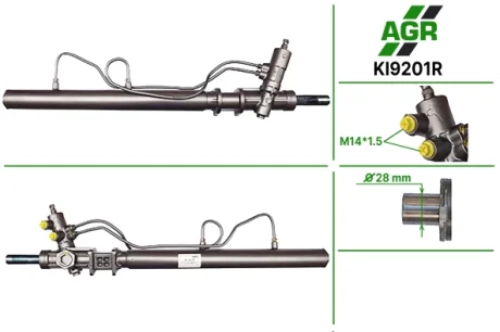Рульова рейка з ГПК, відновлена, KIA Carnival 1 99-01 AGR KI9201R