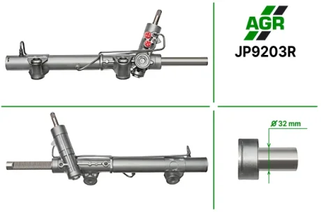 Рульова рейка з ГПК, відновлена, JEEP CHEROKEE (KJ) 01-08, JEEP LIBERTY 01-06 AGR JP9203R