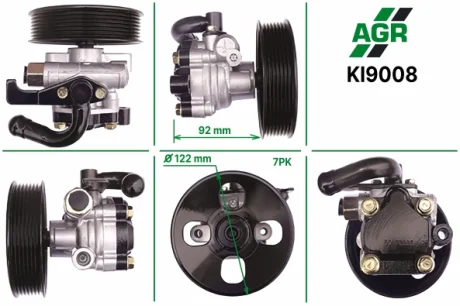 Насос ГПК з механічним приводом, новий, KIA SORENTO I (JC) 02- AGR KI9008