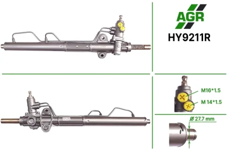 Рульова рейка з ГПК, відновлена, HYUNDAI SONATA 99-04,GRANDEUR 99-04, OPTIMA 00-05,KIA MAGENTIS 0 AGR HY9211R
