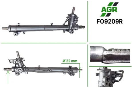Рульова рейка з ГПК, відновлена, FORD FIESTA V (JH_, JD_) 01-09,FUSION (JU_) 02-09 AGR FO9209R