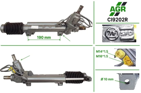 Рульова рейка з ГПК, відновлена, CITROEN Berlingo 1998-2002, PEUGEOT Partner 1998-2002, CITROEN X AGR CI9202R