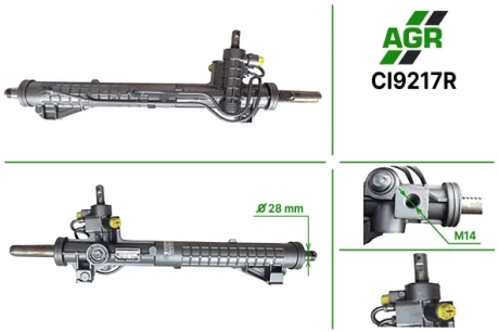 Рульова рейка з ГПК, відновлена, CITROEN Evasion 1994-2002,PEUGEOT 806 1995-2002,PEUGEOT Expert 1 AGR CI9217R