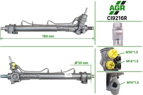 Рульова рейка з ГПК, відновлена, CITROEN Jumper 2002-2006,FIAT Ducato 2002-2006,PEUGEOT Boxer 200 AGR CI9216R