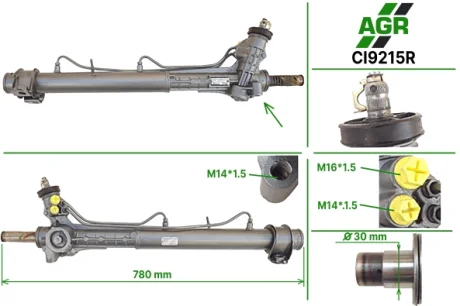 Рульова рейка з ГПК, відновлена, CITROEN Jumper 1994-2002,FIAT Ducato 1994-2002,PEUGEOT Boxer 199 AGR CI9215R