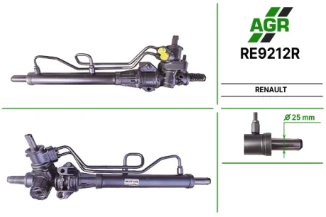 Рульова рейка з ГПК, відновлена, RENAULT CLIO 90-98 AGR RE9212R