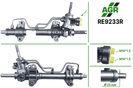 Рульова рейка з ГПК, відновлена, RENAULT LAGUNA 93-01 AGR RE9233R