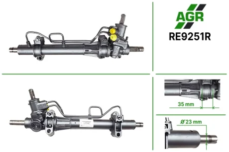 Рульова рейка з ГПК, відновлена, RENAULT Clio 1998-2005,RENAULT Symbol 2005- AGR RE9251R