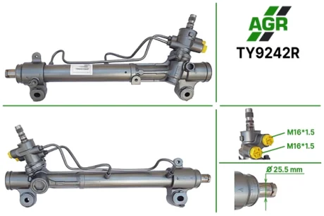 Рульова рейка з ГПК, відновлена, TOYOTA Rav-4 2000-2005 USA AGR TY9242R
