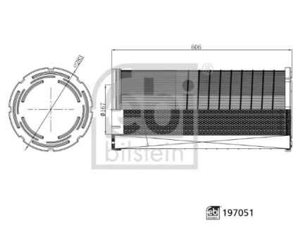 Air filter FEBI BILSTEIN 197051