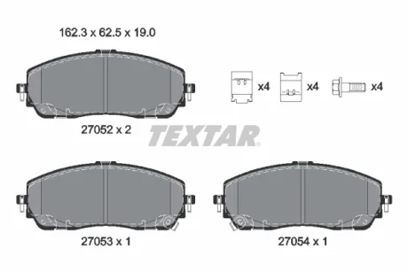 Brake pad set TEXTAR 2705201