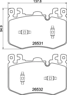Brake pad set BREMBO P94001