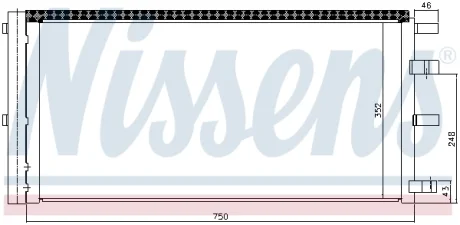 AVA FORD Радіатор кондиціонера (конденсатор) TOURNEO CUSTOM V362 15-, TRANSIT CUSTOM V362 15- AVA COOLING FD5724D