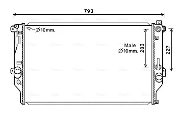 AVA TOYOTA Радіатор системи охолодження двигуна RAV 4 IV 2.2 D 12- AVA COOLING TO2715