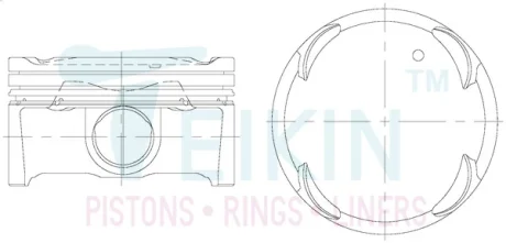 Piston set 075 nu 2.0l TEIKIN 51148075