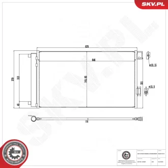 Конденсатор кондиціонера DACIA Duster Lodgy SKV GERMANY 86SKV219