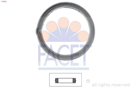 Прокладка термостата Hyundai i10, Getz/KIA Picanto (7.9608) FACET 79608 (фото 1)