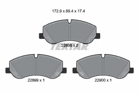 Brake pad set TEXTAR 2289801