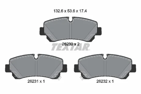 Brake pad set TEXTAR 2623001