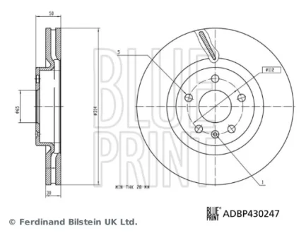 Brake disc BLUE PRINT ADBP430247