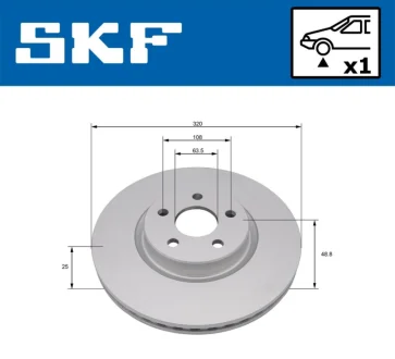 Гальмівний диск SKF VKBD81277V1