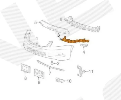 КРЕПЛЕНИЕ БАМПЕРА, HONDA ACCORD, 08 - 12 Signeda PHD43279AL