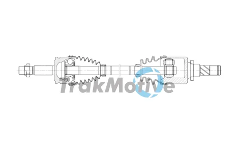 SMART Напіввісь передня права FORFOUR 1.1 04-06 TRAKMOTIVE 30-2038