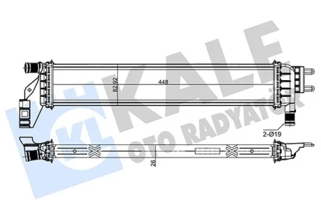 KALE DACIA Радіатор (додатковий) охолодження двиг. LOGAN II 1.5 12-, SANDERO II 1.5 12-, RENAULT KALE OTO RADYATOR 433900