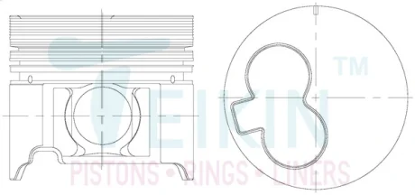 Поршни ремонт +0.50мм (к-кт на мотор) Alfin Toyota 2C TEIKIN 46601A050